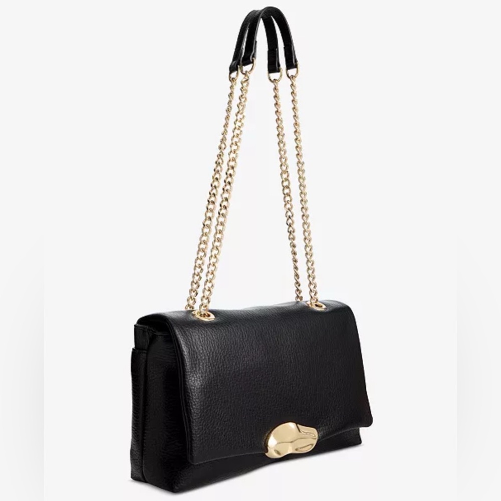 NEW! INC INTERNATIONAL CONCEPTS Black Ajae Flap Sculpt Shoulder Bag NWT! - Picture 3 of 14